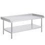VEVOR Arbeitstisch Edelstahl, gewerblicher Arbeitstisch zur Lebensmittelzubereitung, 3-seitiger Spritzschutz, Arbeitstisch für Restaurants, Zuhause, Hotels 762 x 1524 x 660 mm