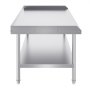 VEVOR Arbeitstisch Edelstahl, gewerblicher Arbeitstisch zur Lebensmittelzubereitung, 3-seitiger Spritzschutz, Arbeitstisch für Restaurants, Zuhause, Hotels 762 x 1524 x 660 mm