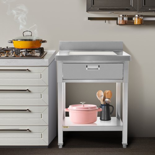 Edelstahl Arbeitstisch VEVOR VEVOR Edelstahltisch 76,2x76,2x91,4cm – 2-lagig, 226kg Traglast, Für Gastro & Küche Edelstahl Arbeitstisch VEVOR VEVOR Edelstahltisch 76,2x76,2x91,4cm – 2-lagig, 226kg Traglast, Für Gastro & Küche