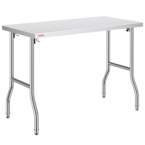 VEVOR Arbeitstisch Küche, 1220 x 610 x 850 mm Arbeitstisch Gastro Edelstahl Zubereitungstisch Gewerbe Küchentisch, Küchen-Esstisch Küchenarbeitsbank Zubereitungstisch Gastrotisch Metzgertisch Küche
