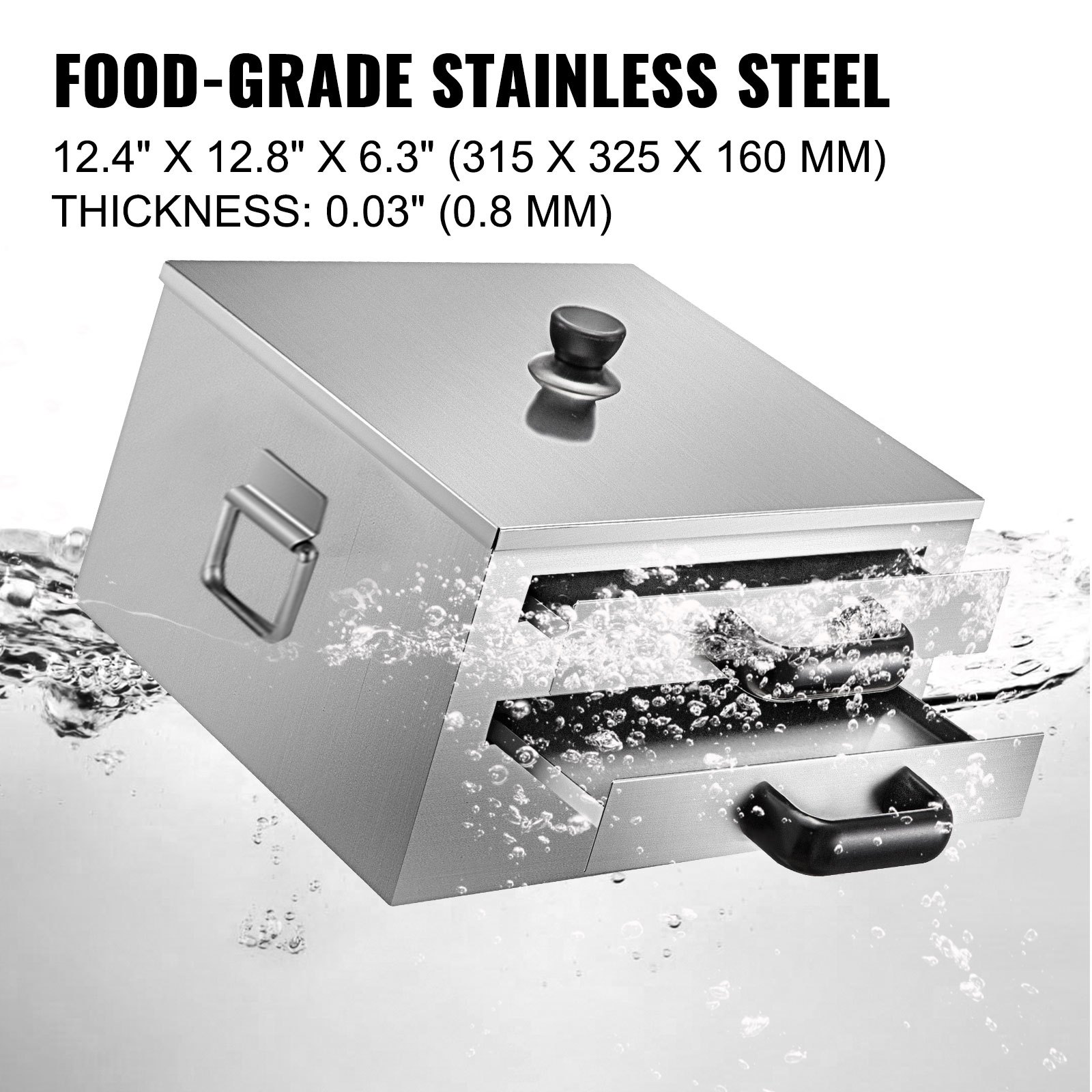 Vevor Reisnudelrolle Dampfgarer Reisrollenhersteller 2 Schichten 315x325x160mm