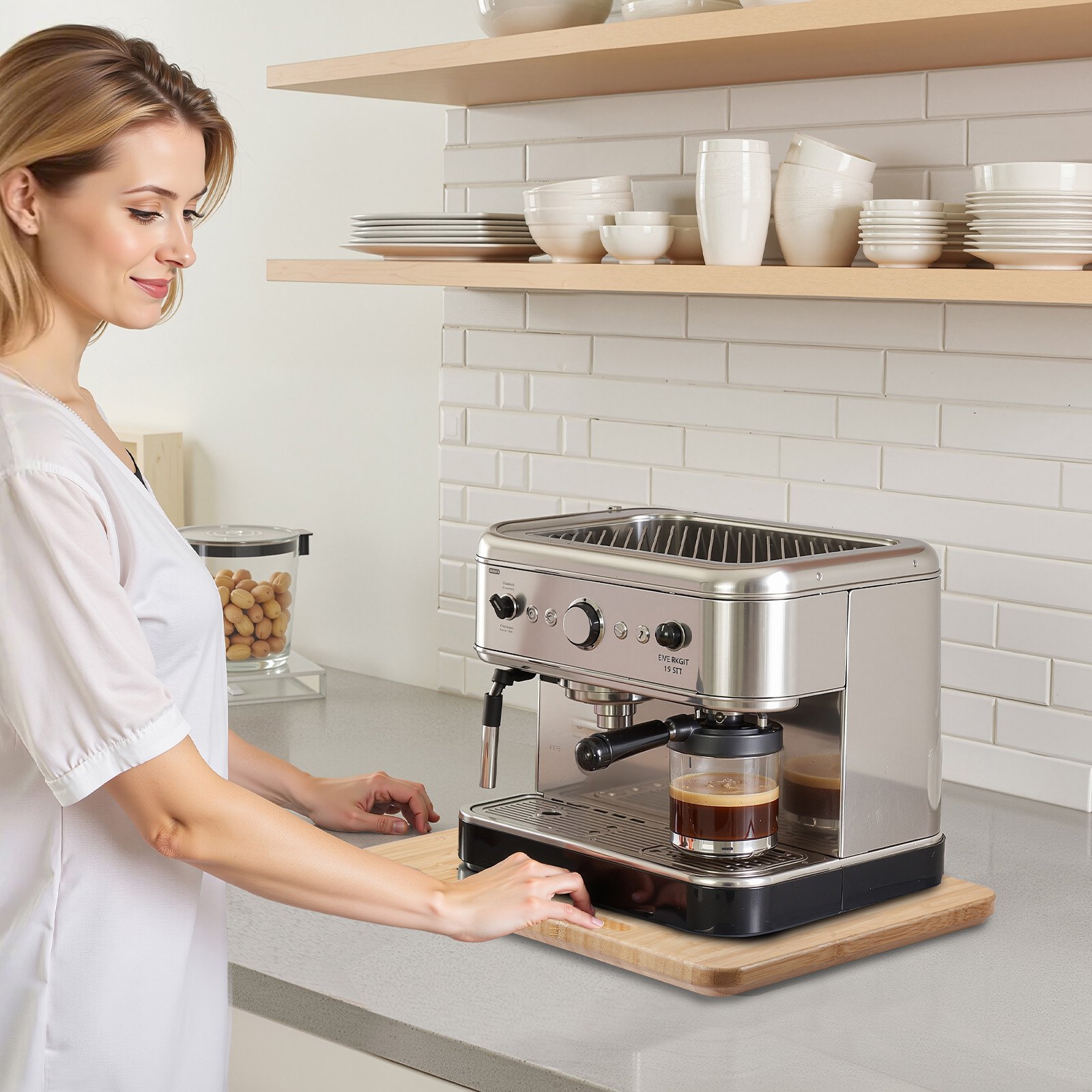 VEVOR Gleitbrett, 26,7x33 cm, Brett mit Gummirädern und hohlem Griff, leicht zu reinigen, Slider-Brett, Geräte-Rollbrett, leicht bewegliche Unterlage für Kaffeemaschine, Küchenmaschine