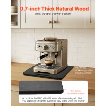 VEVOR Gleitbrett 33x40,6cm Rollbrett für Kaffeemaschine Küchenmaschine schwarz