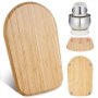 VEVOR Brett, oval, 368x239x23 mm, Unterlage kompatibel mit Standmixer, Bambusbrett mit PTFE-Füße, verhindert Dampfschäden an Schränken, Schiebetablett ideal für Küchenmaschine