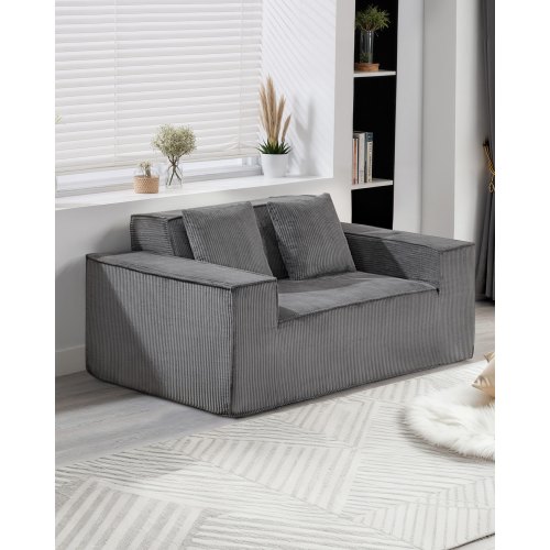 VEVOR Loveseat-Sofa Couch mit zwei Sitzen (160 cm breit), modernes kleines Cord-Sofa mit Taschenfedern & weichem Kissen für Schlafzimmer Büro Wohnung,