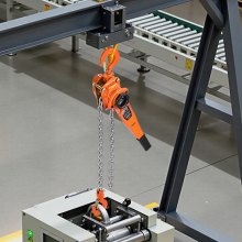 VEVOR Hebelzug, 3 T Kapazität, Handkettenzug, 3 m Hub, Hebezug G80-Legierungsstahlkette mit mechanischer Doppelsperrklinkenbremse, 360° drehbare Haken, Ratschenzug für Lagerhaus, Bau, Garage