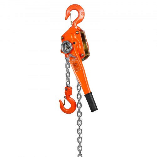 VEVOR Mini-Hebelzug 0,25 Tonnen – 260 N Zugkraft, 1,4 M Hubhöhe, G80-Kette 4x12 Mm, Weston-Doppelbremse, 360° Haken