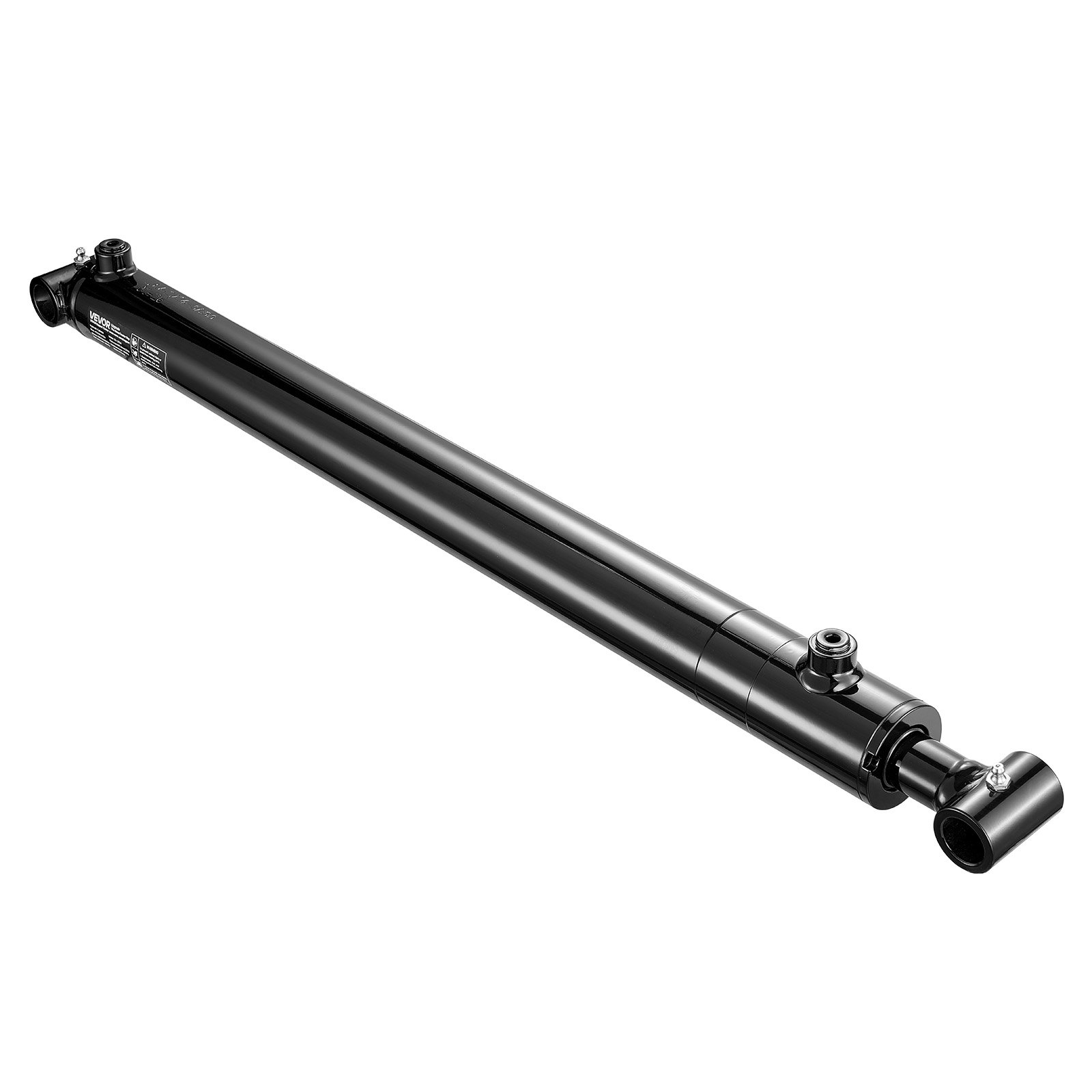 VEVOR Doppeltwirkender Hydraulikzylinder mit 50,8 mm Bohrung 61 cm Hub, bis 3500 psi, Schwerlast-Schweißzylinder mit Querrohr, 25,4 mm Stiftloch und SAE-6-Anschluss für Landmaschinen und Traktoren