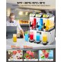 VEVOR kommerzieller Frozen Drink Maker, 15 L x 3 Slush-Maschine mit drei Tanks, 180 Tassen Margarita-Smoothie-Maschine aus Edelstahl, Slush-Maker für Zuhause Partys Restaurants Cafés Bars