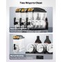 VEVOR kommerzieller Frozen Drink Maker, 15 L x 3 Slush-Maschine mit drei Tanks, 180 Tassen Margarita-Smoothie-Maschine aus Edelstahl, Slush-Maker für Zuhause Partys Restaurants Cafés Bars