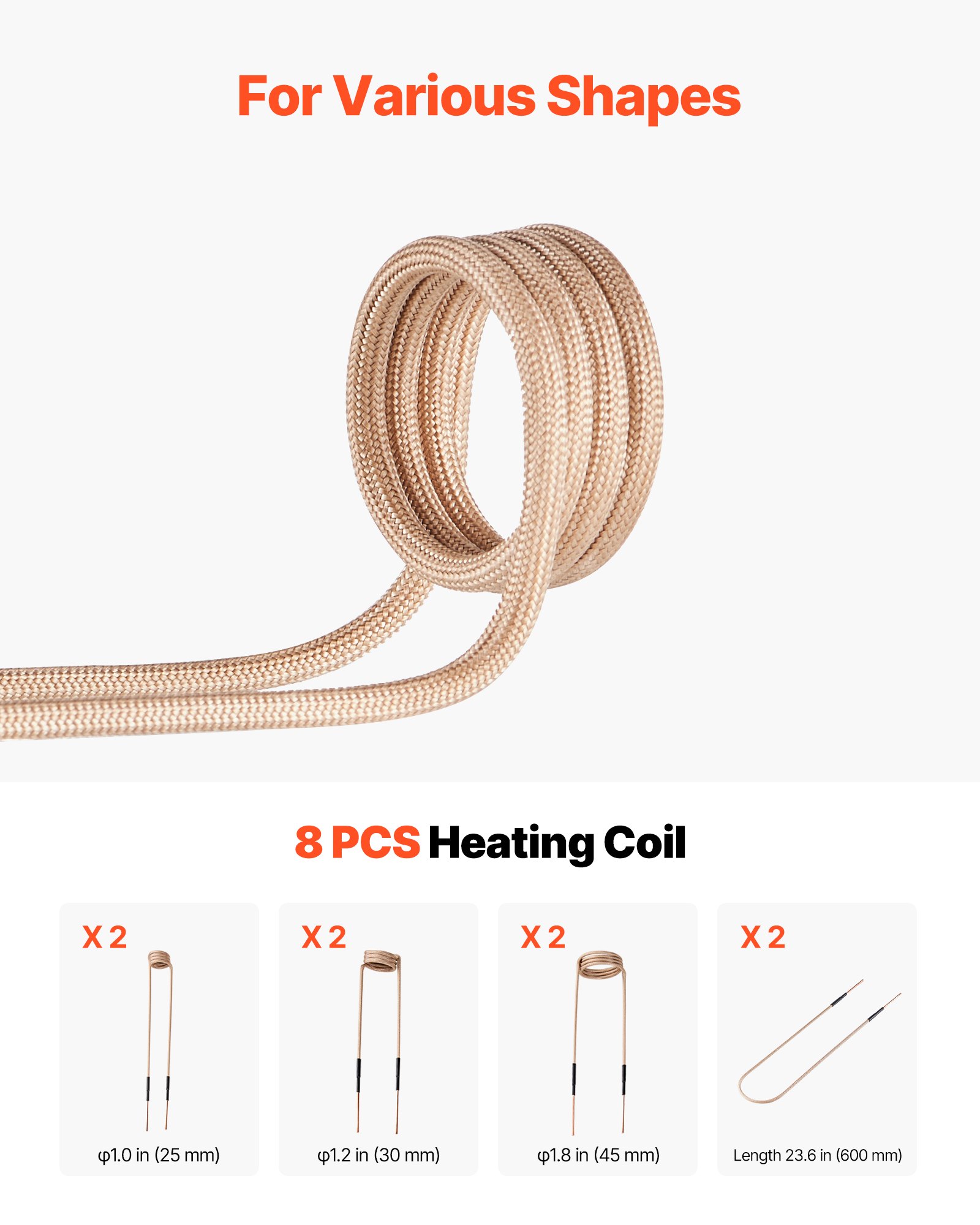 VEVOR Induktionsheizgerät zum Entfernen von Schrauben, 1100 W, 230 V, magnetisches Induktionsheizgerät-Set, Hand-Mutternlöser-Werkzeug, Autowerkstatt-Reparaturwerkzeuge mit 8 Spulen und Box