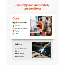 VEVOR Induktionsheizgerät zum Entfernen von Schrauben, 1100 W, magnetisches Induktionsheizgerät-Set, Heizgerät zum Entfernen von rostigen Schrauben, Autowerkstatt-Reparaturwerkzeuge mit 10 Spulen