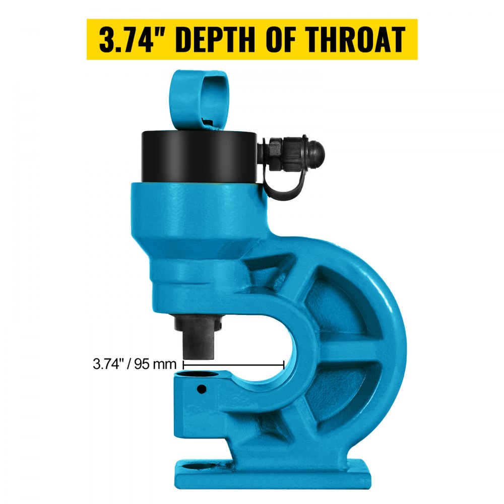 VEVOR Hydraulisches Lochstanzwerkzeug 31T Hydraulischer Knockout mit Metallplatten Lochstanzwerkzeug 4 Lochstanzwerkzeug Handpumpen-Set 95 mm Kehle