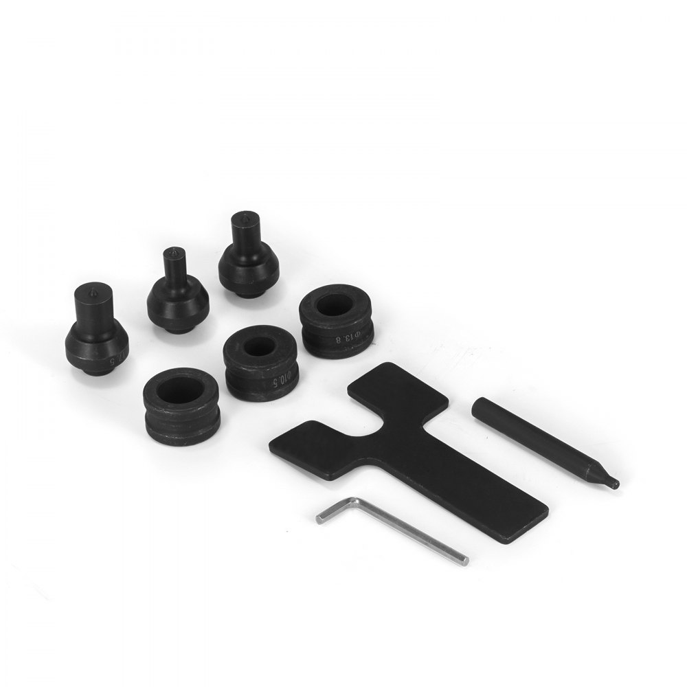 VEVOR Hydraulisches Lochstanzwerkzeug 31T Hydraulischer Knockout mit Metallplatten Lochstanzwerkzeug 4 Lochstanzwerkzeug Handpumpen-Set 95 mm Kehle