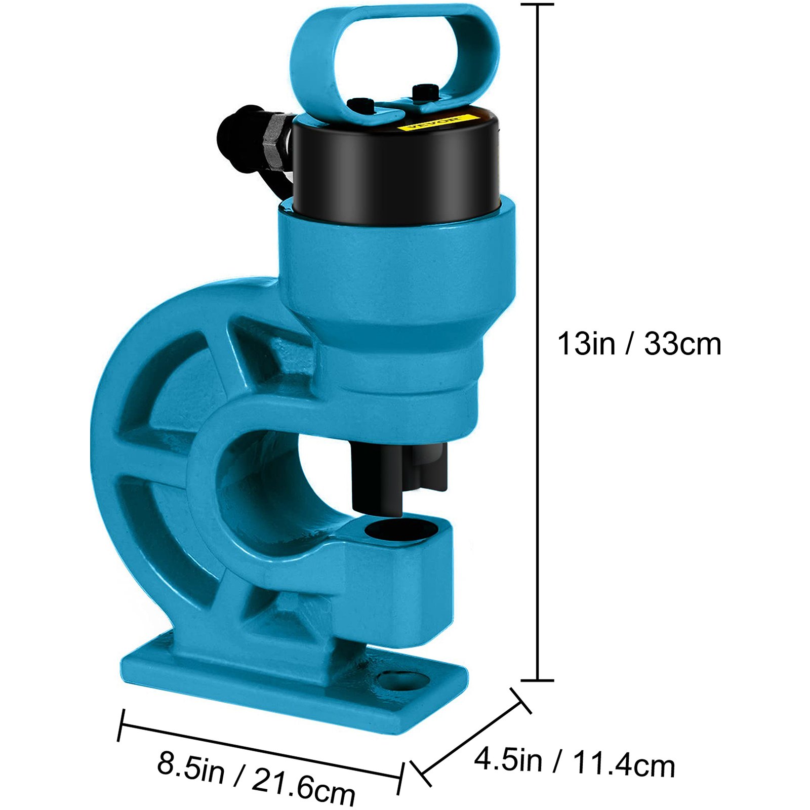VEVOR Hydraulisches Lochstanzwerkzeug 31T Hydraulischer Knockout mit Metallplatten Lochstanzwerkzeug 4 Lochstanzwerkzeug Handpumpen-Set 95 mm Kehle