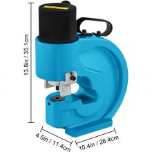 VEVOR Hydraulisches Lochstanzwerkzeug 35T Hydraulischer Knockout mit Metallplatten Lochstanzwerkzeug 4 Lochstanzwerkzeug Handpumpen-Set 110 mm Kehle