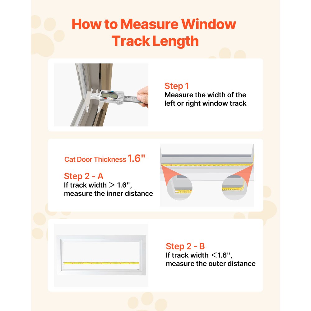 VEVOR Katzenklappe Katzentür Anpassbar an Fensterbreiten (889-1016 mm), Wetterfeste Haustiertür mit 4 sicheren Verriegelungsmodi & Aluminiumrahmen & Hochtransparentem Glas & Magnetverschluss, Weiß