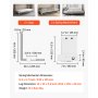 VEVOR Murphy Mount Wall Spring Mechanism, Robust Support Hardware Kit for Queen Size Beds (Horizontal), White