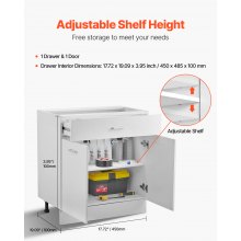 VEVOR Küchenschrank Unterschrank Montagefertig mit Schublade 800x475x816mm