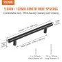 VEVOR 30er-Set Möbelgriff Edelstahl Stangengriff 188x12x32mm Küchengriff Mittenlochabstand 128mm Schrankgriff Dicke der Schrankplatten von 1,52 bis 2cm oder 1,27 bis 4cm Türgriffe Schubladengriffe