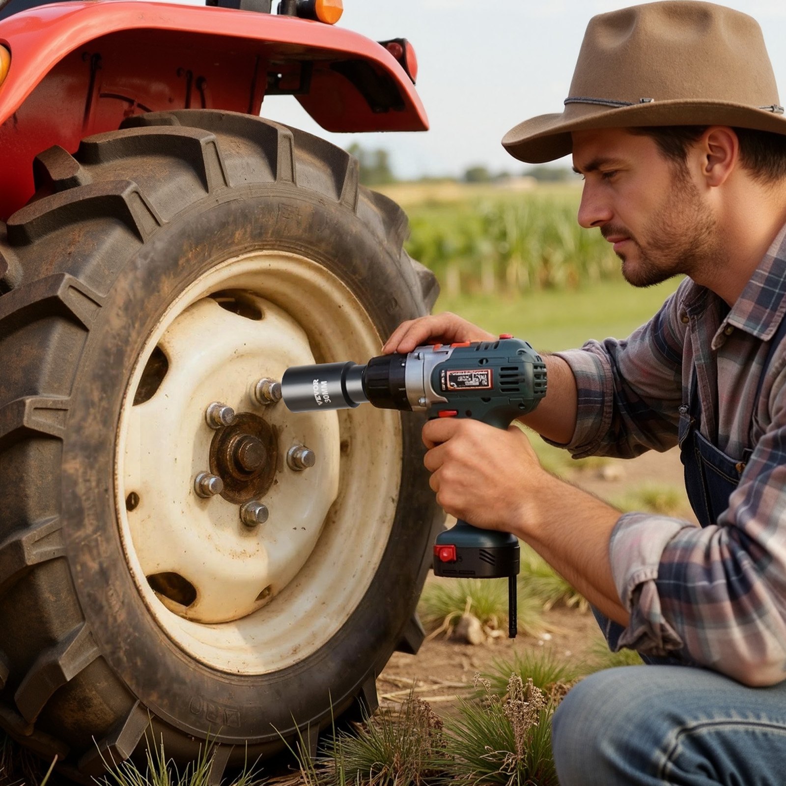 VEVOR 1/2 Zoll-Antrieb Schlagschrauber-Steckschlüsselsatz, 39-tlg. Muttern Entferner Set metrisch 9-30 mm, hochbelastbarer Chrom-Vanadium-Stahl, mit Kardangelenk & doppelter Größenmarkierung