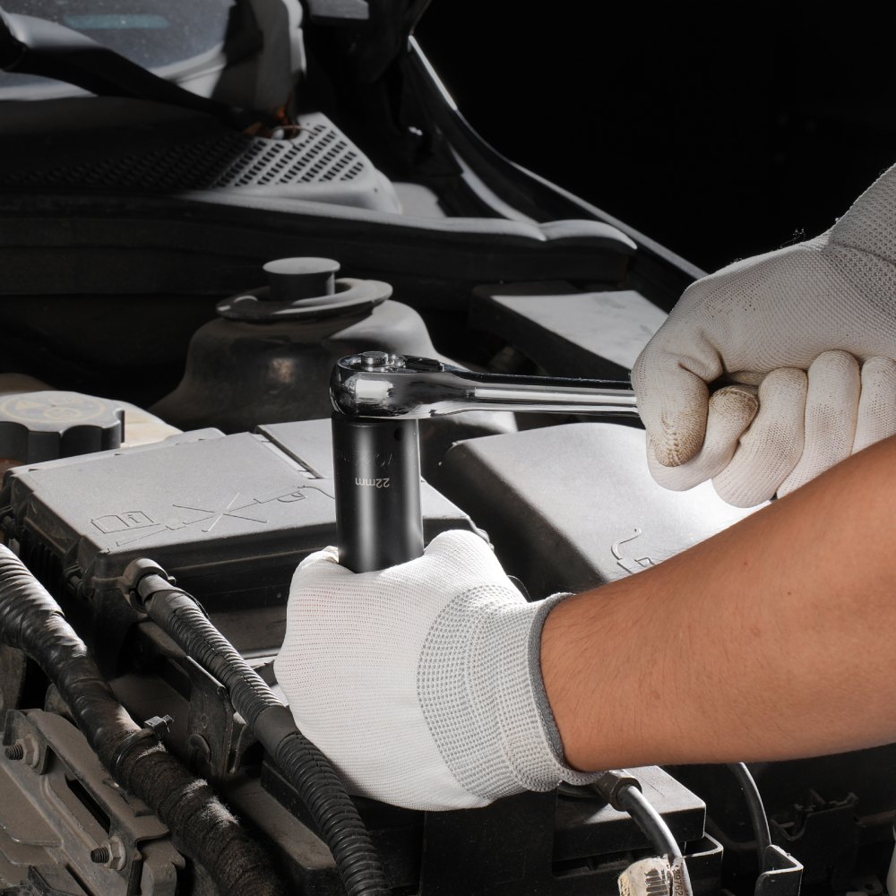 VEVOR 3/8 Zoll Antriebs-Schlagsteckschlüsselsatz 18-teiliger tiefer Steckschlüsselsatz metrisch 8–22 mm, 6 Kant CR-V-Legierungsstahl für Autoreparatur inklusive Aufbewahrungskoffer Schwarz