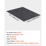 VEVOR Garagenbodenmatte 1493,52 x 1828,8 x 2,4 mm Werkstattboden 820-850 g/m² Garagenboden Filz & TPE Öl Auffangmatte Garagenmatte Servicematte Bodenschutz Bodenplatten für Garage