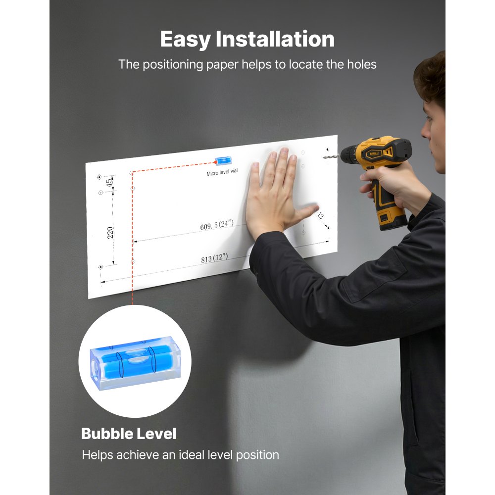 VEVOR 2er-Set Garagenregal 1219x615x305 mm Werkzeugaufbewahrung 118 kg pro Schicht Werkzeughalter Wand mit Haken 1219x615mm Regalfläche Aufbewahrungsregale Metallregal Werkzeug Organizer Wandregale