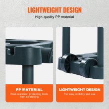 VEVOR Gartengeräte Ständer 75x35x82cm Gerätehalter Organizer PP Mehrzweck Gartengeräteaufbewahrungsregal 10 Werkzeugfächer Anti-Kipp-System Gartenwerkzeug Halter Besenhalter Garage Garten Zimmer