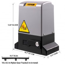 VEVOR Schiebetoröffner 1800 kg 5 m Automatisches Schiebetor mit 4 Fernbedienungen und APP-Steuerung, Elektrischer Rolltormotor für Einfahrten Komplettes Hardware-Sicherheitssystem-Kit für Torantriebe