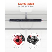 VEVOR Torsionsfedern für Garagentore Paar Φ5,54xΦ50,8x668mm mit Wickelstäben