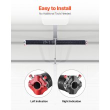VEVOR Torsionsfedern für Garagentore Paar Φ5,94xΦ50,8x711mm mit Wickelstäben