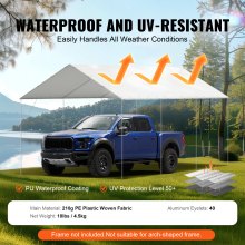 VEVOR 6 x 3 m Zeltgarage, Garagendachzelt-Plane, wasserdicht und UV-geschützt, einfache Installation mit 40 Gummibällen (nur obere Abdeckung, Rahmen nicht im Lieferumfang enthalten), weiß