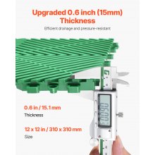 VEVOR 50 x Drainagematte Garage Bodenfliesen Ineinandergreifend 31x31cm