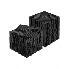 VEVOR 40 x Drainagematte Garage Bodenfliesen Ineinandergreifend 31x31cm Schwarz