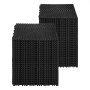VEVOR Drainagematte Duschmatte 304,8x304,8mm modulares ineinandergreifende Bodenmatten, 50 Stk. Spleiß-Drainagematten, rutschfeste Drainage-Bodenfliesen, für Garage Garten Schwarz