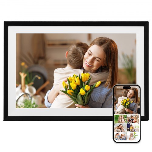 VEVOR 260x180 mm (10 inch) Digitaler Bilderrahmen 32 GB Touchscreen 2er-Pack Wi-Fi-Fotorahmen
