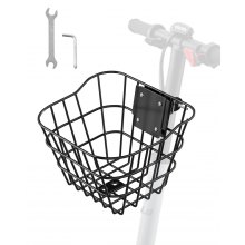 VEVOR Vorderradkorb 245x215x180 mm, Scooter-Korb mit fester Halterung, max. Tragkraft 9 kg, Lenkerkorb aus massivem Stahl, Kinderfahrradkorb/Erwachsenenfahrradkorb/Knie-Elektroroller-Zubehör