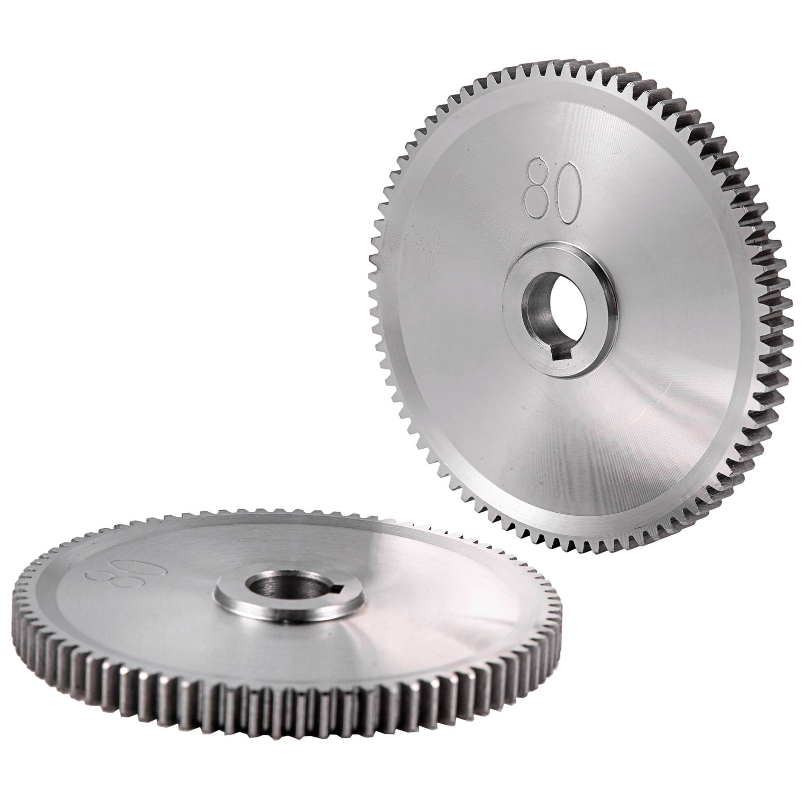 VEVOR Metall Austausch Getriebe, 27 Stk. Ein Set Drehmaschine Metall Austausch Getriebe, CJ0618 Mikro Drehmaschinen Getriebe, Rechte Hand Stirnrad Zahnrad Kit, mit 2 zusätzlichen Riemen Drehbank