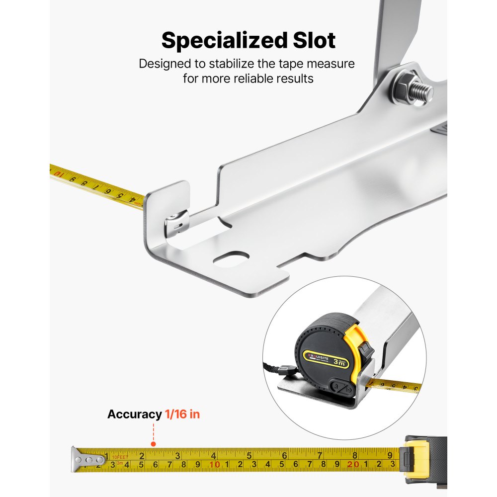 VEVOR Radausrichtungswerkzeug Achsmesswerkzeug, 2 Stk. Hochleistung Spurmessplatten aus Karbonstahl mit 2 Maßbändern, präzise Kfz-Radwerkzeuge kompatibel mit Autos Lkws SUVs Fahrzeugen