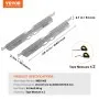 VEVOR Radausrichtungswerkzeug, 2er-Pack Spurausrichtungs-Zehenplatten, Radausrichtungs-Werkzeugplatte aus Edelstahl, Genaue Messung des Spurwinkels, inkl. 2 Maßbändern & Umrechnungstabelle