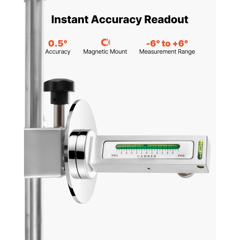 VEVOR Radklemme und Magnetadapter, 1 Stk. Radausrichtungswerkzeug aus Aluminiumlegierung für präzise Sturzlehre, passend für 11-25-Zoll-Felgen, magnetisches Reifenreparaturwerkzeug für Auto Lkw