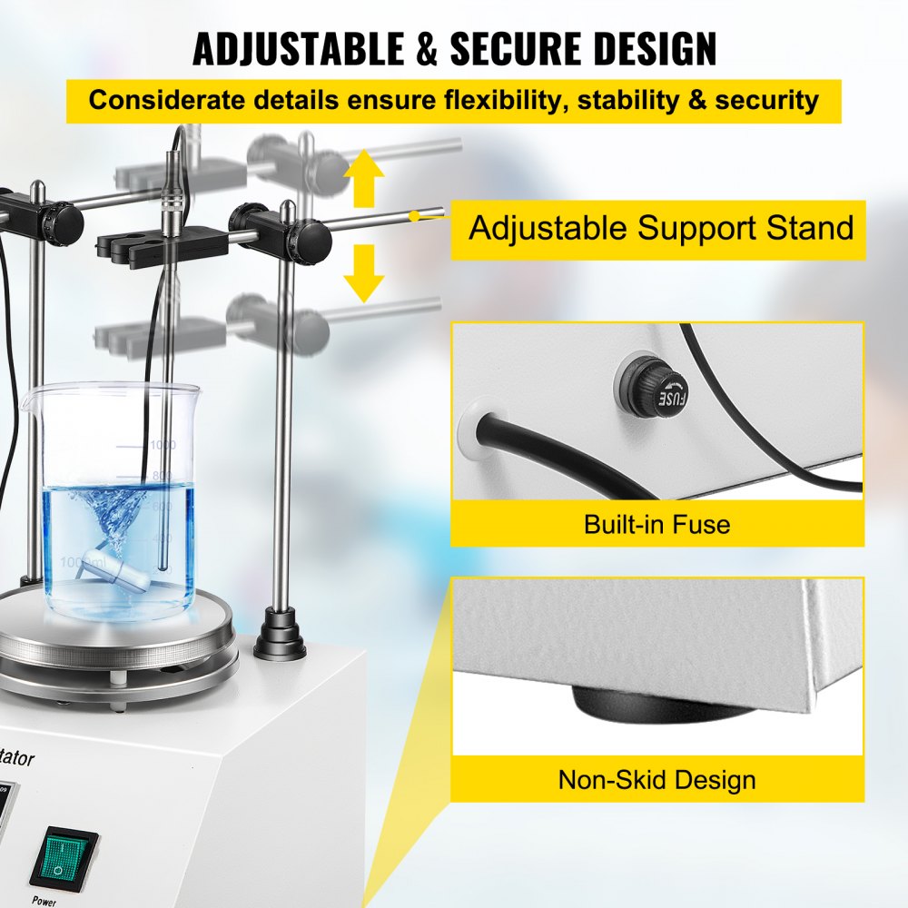 2 Köpfe Magnetrührer HJ-2A Rührstab Thermostat Dual Control Konstante