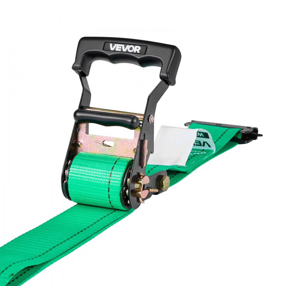 VEVOR Radspanngurt Befestigungsgurt (50,8 x 2438,4 mm) mit Schnalle & 1986,73 kg Zugfestigkeit & 662 kg Tragfähigkeit, Motorrad-Spannsystem Radsicherungsgurt Reifengurt für SUVs Anhänger Grün