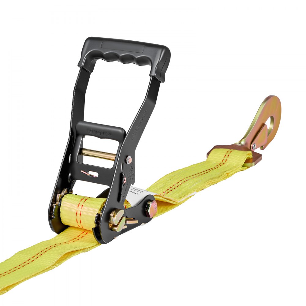 VEVOR Radspanngurt Befestigungsgurt (50,8 x 3657,6 mm) mit Federhaken & 4540 kg Zugfestigkeit & 1512 kg Tragfähigkeit, Motorrad-Spannsystem Radsicherungsgurt Reifengurt für SUVs Anhänger