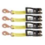 VEVOR Wheel Chock Tie-Down Kit, Tire-Style Trailer Tie Down Strap, Car Tie Down Kit with Spring Hook, Break Strength 4540 kg & Working Load 1512 kg Motorcycle Tie-Down System for ATV, SUV, Trailer