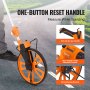 VEVOR Messrad 0-9999,9m Präzisions Messrad ±0,5% Messroller Rolltacho mit Teleskopstange 101-52cm Vermessungsrad φ317,5mm Streckenmessgerät aus ABS + Aluminiumoxid inkl. Tragetasche