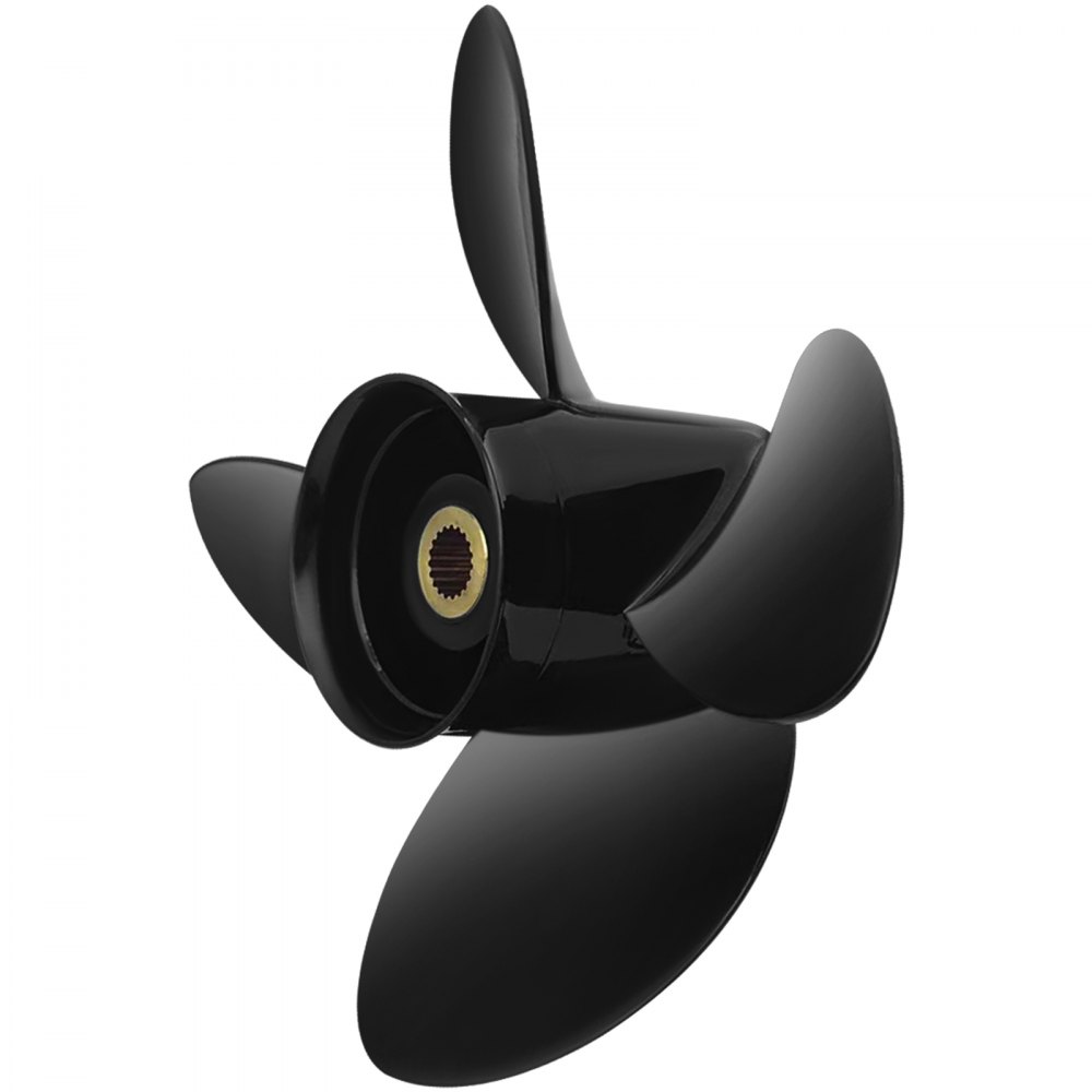 VEVOR Außenbordpropeller, Ersatz für OEM 3587522, 4-Blatt 14-1/4 Zoll x 19 Zoll Pitch Aluminium-Bootspropeller, kompatibel mit Volvo Penta SX-Antrieb aller Modelle, mit 19 Zahnverzahnungen, Rechts