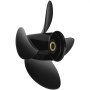 VEVOR outboard propeller, replacement for OEM 3587522, 4-blade 14-1/4 inch x 19 inch pitch aluminum boat propeller, compatible with all Volvo Penta SX drives, with 19 teeth, right-hand drive