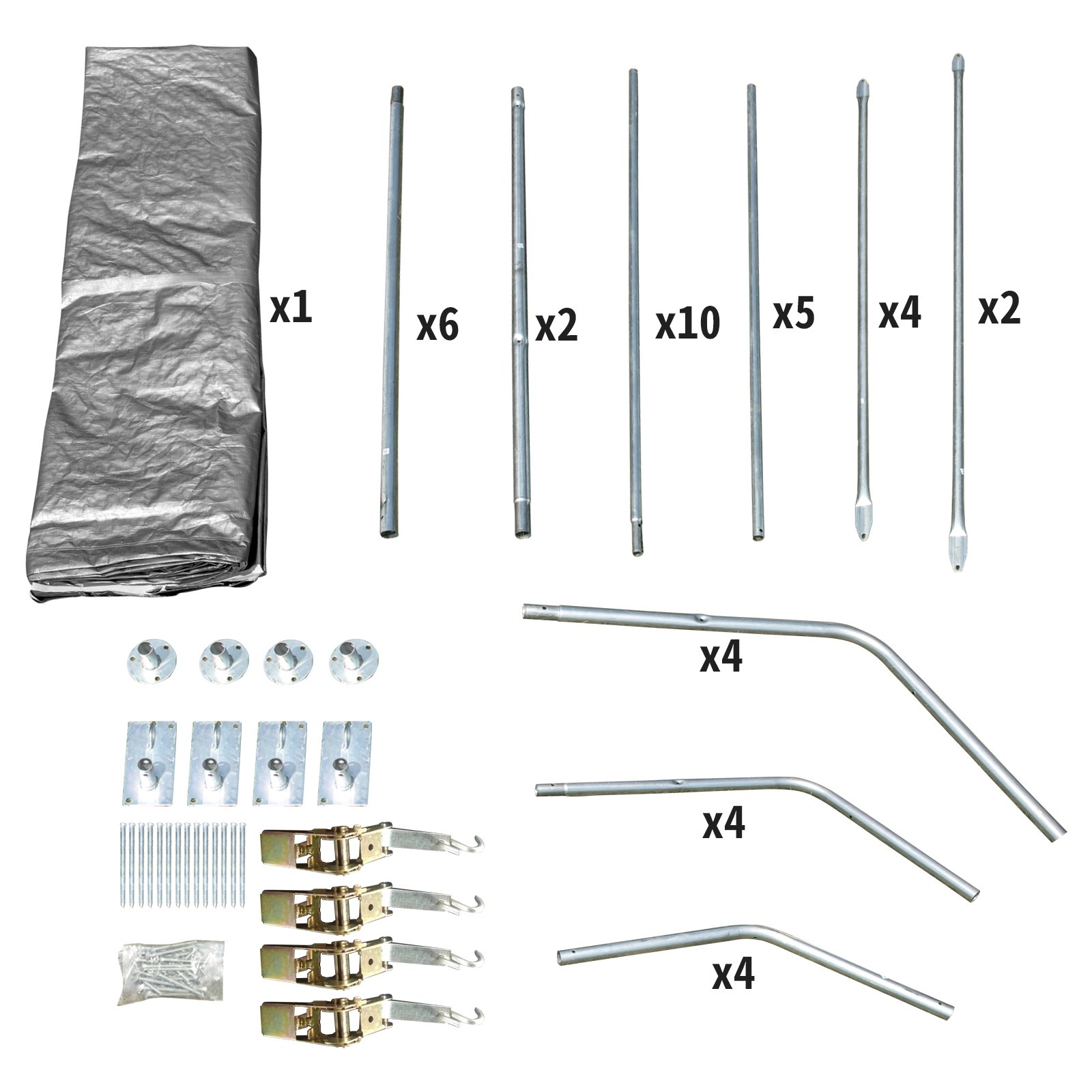 Zeltgarage Garagenzelt 3,7x3,7x2,4m Tragbar Gerätezelt Mit Pvc-fenster Lagerzelt